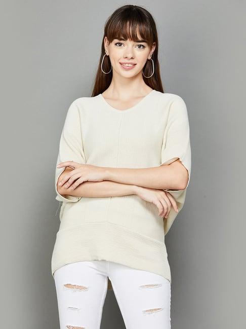 colour me by melange off-white regular fit top