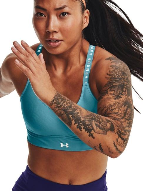 under armour blue infinity sports bra