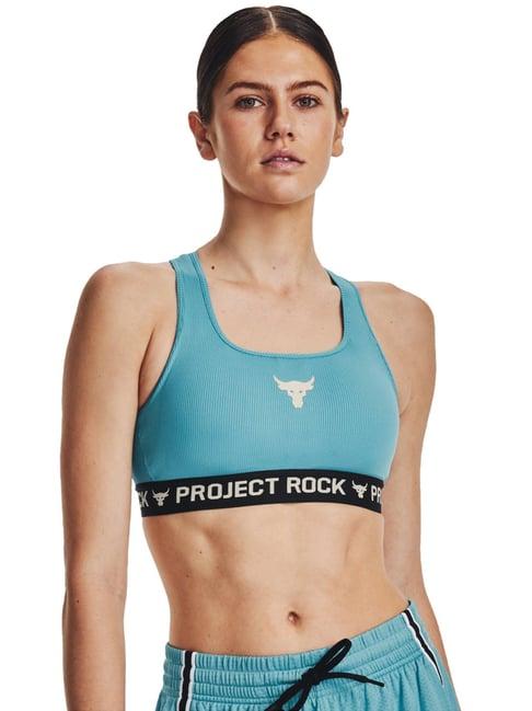 under armour blue project rock sports bra