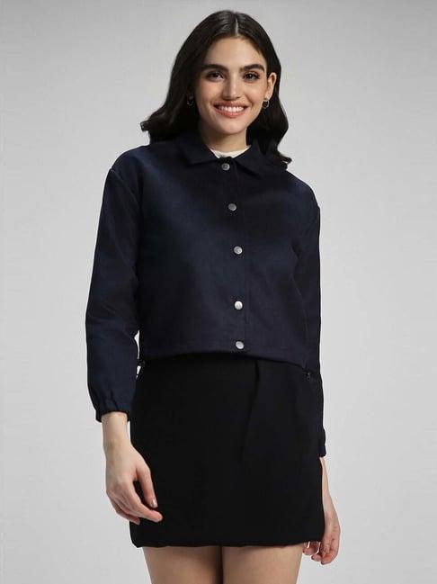 forever 21 navy regular fit jacket