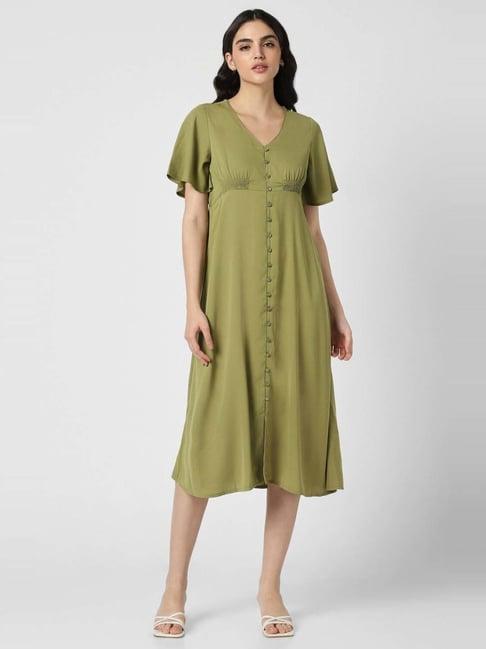 van heusen green a-line dress