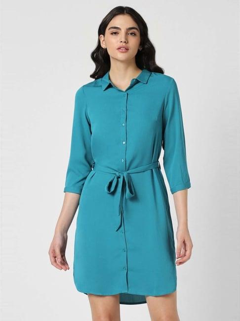 van heusen blue shirt dress