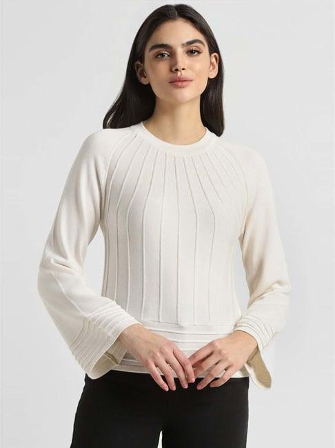 allen solly white striped top