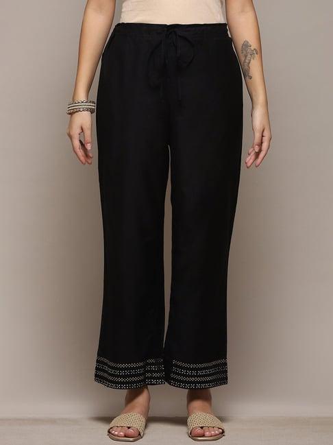 biba black regular fit palazzos