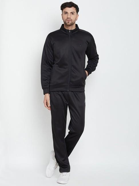 okane black regular fit tracksuit