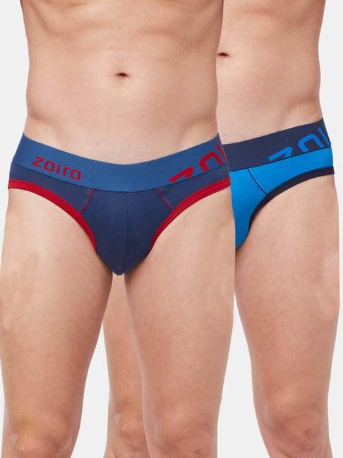 zoiro legion blue & directory blue regular fit briefs - pack of 2