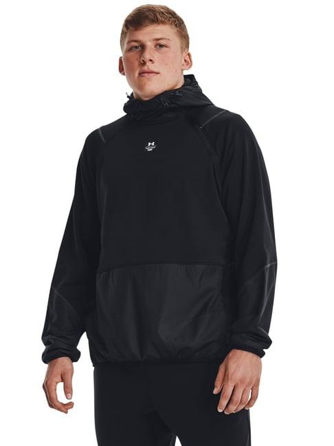 under armour black regular fit hooded sweatshirt