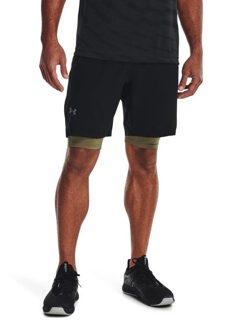 under armour black fitted sports shorts