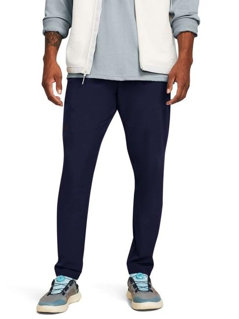 under armour navy fitted sports trackpants