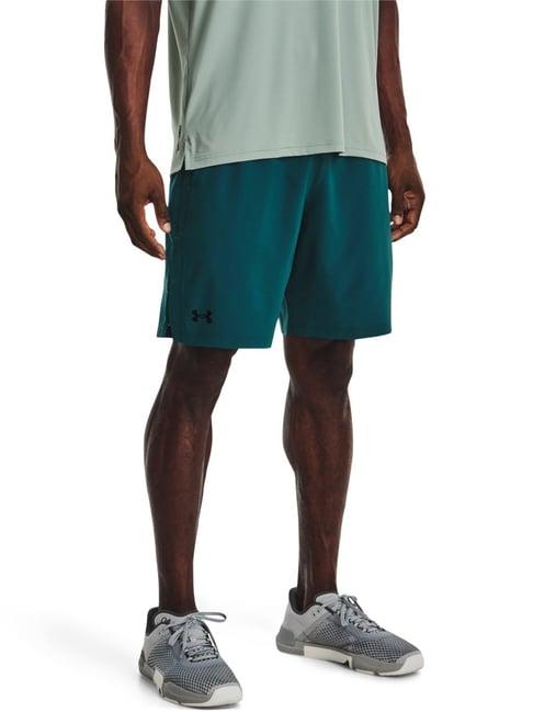 under armour green fitted sports shorts