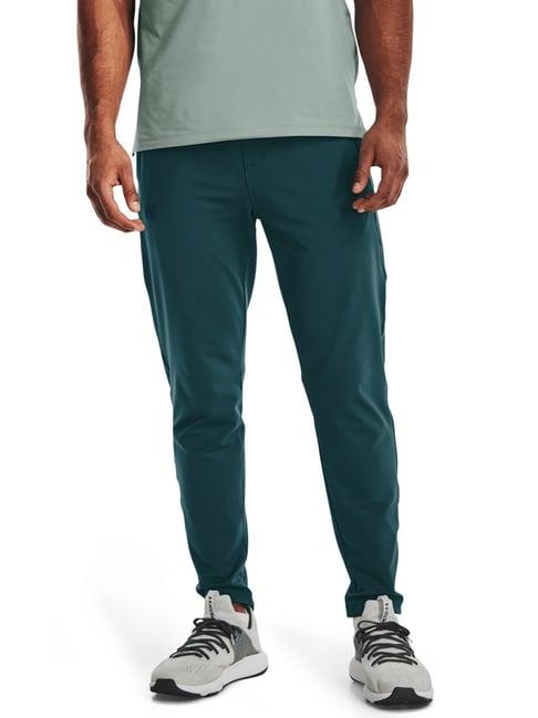 under armour green fitted sports trackpants