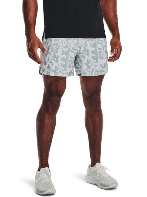 under armour grey super fit printed sports shorts