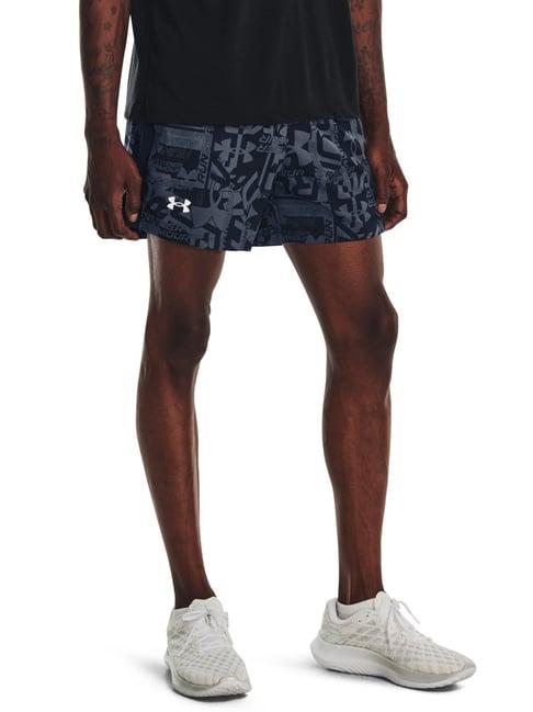 under armour grey super fit printed sports shorts