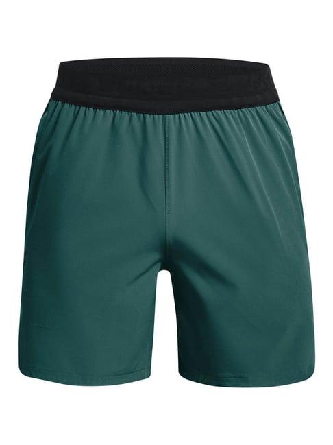 under armour green super fit sports shorts