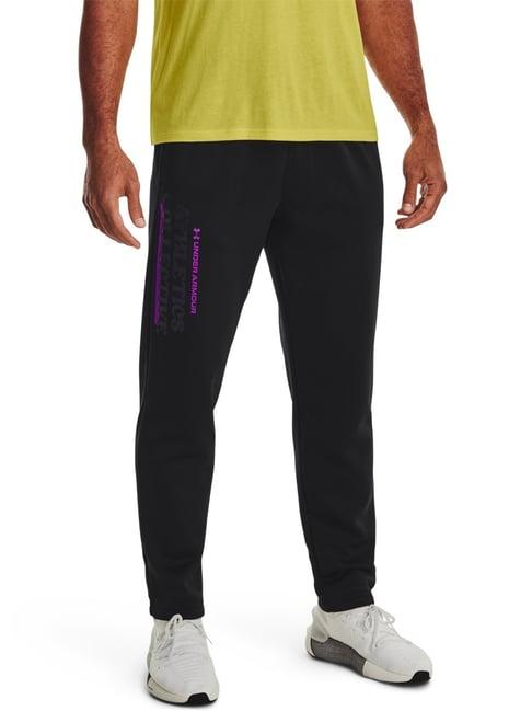 under armour black loose fit sports trackpants