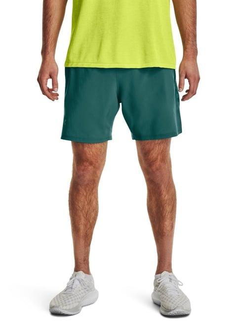 under armour green super fit 2-in-1 sports shorts