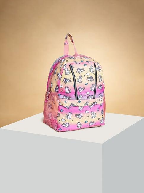 pantaloons junior multicolor printed medium backpack