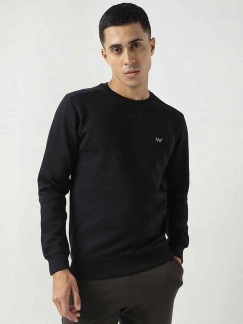 wildcraft black regular fit sweatshirt