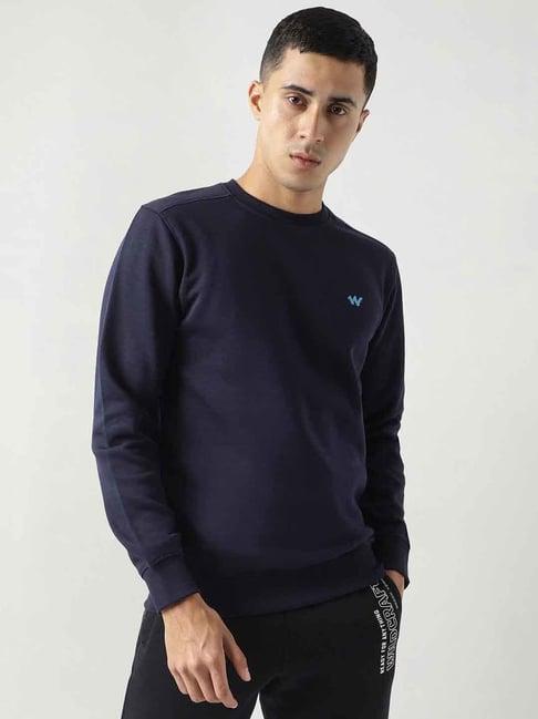 wildcraft navy regular fit sweatshirt