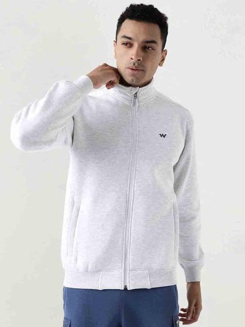 wildcraft grey melange regular fit sweatshirt