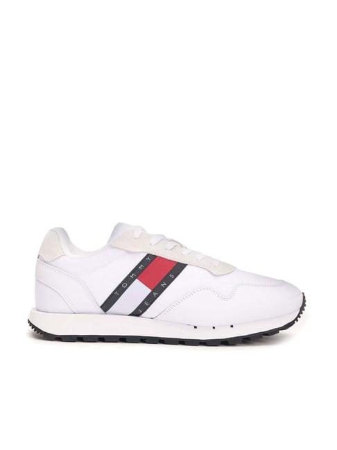 tommy hilfiger men's white casual sneakers