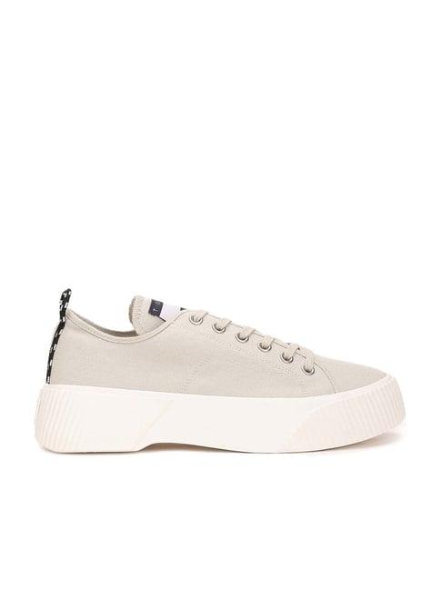 tommy hilfiger men's beige casual sneakers