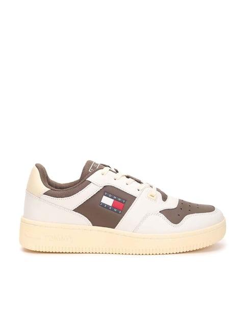 tommy hilfiger men's brown casual sneakers