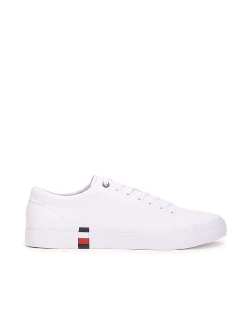 tommy hilfiger men's white casual sneakers