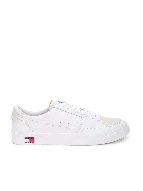 tommy hilfiger men's white casual sneakers