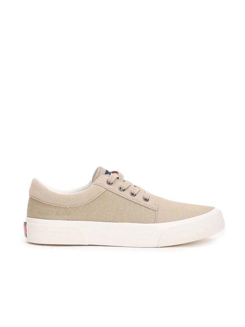 tommy hilfiger men's khaki casual sneakers