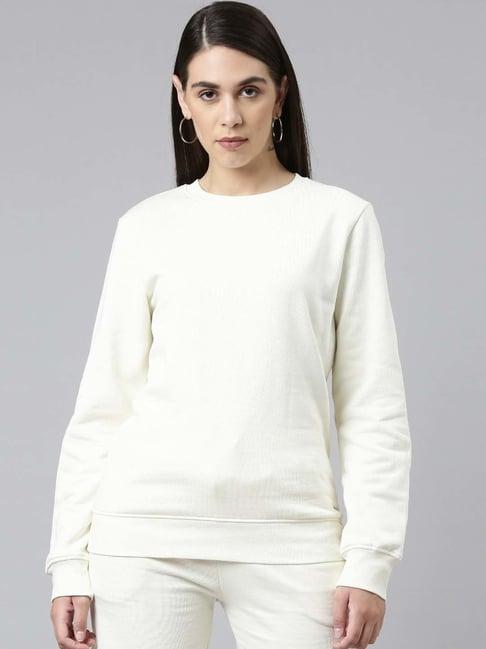 twin birds white regular fit sweatshirt