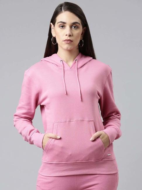 twin birds pink regular fit sweatshirt