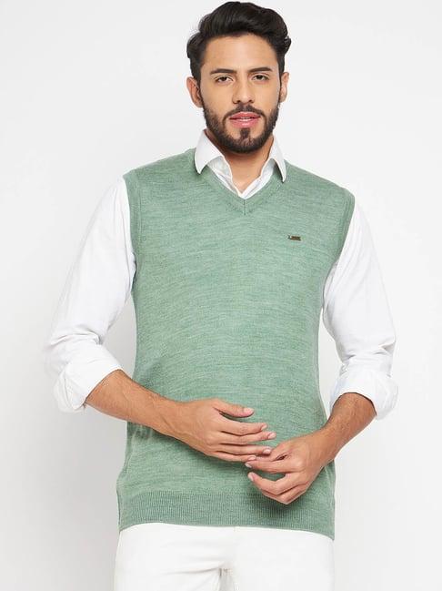 duke sea green regular fit sweater