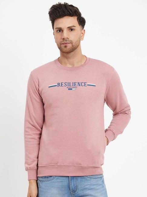 duke mauve regular fit printed sweatshirt