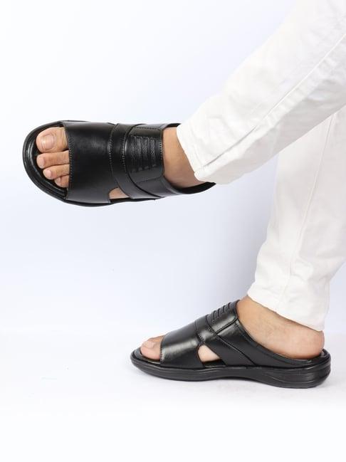 fausto men's black casual sandals