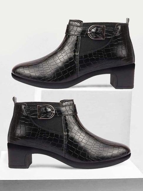 fausto women's black chelsea boots