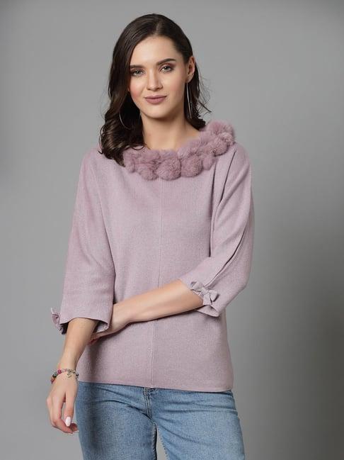 mafadeny mauve regular fit sweater