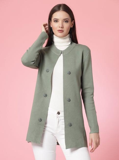 mafadeny green long shrug