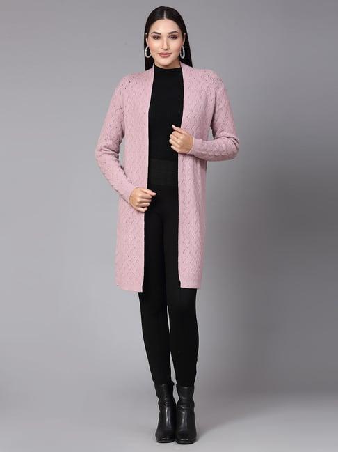 mafadeny mauve self design long shrug