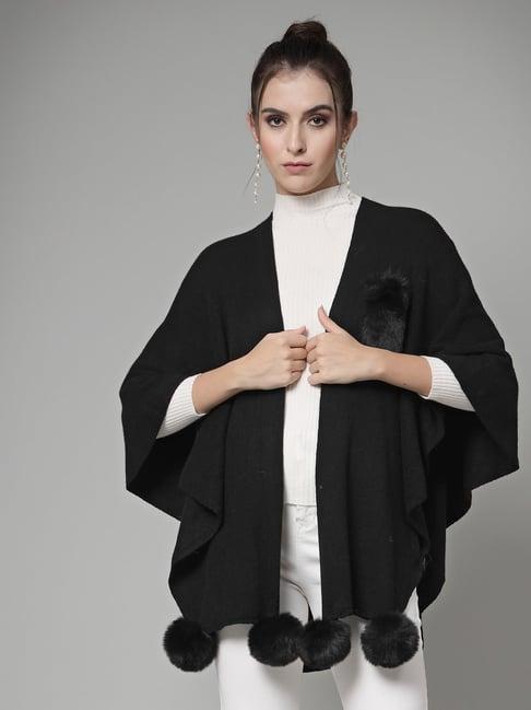 mafadeny black poncho