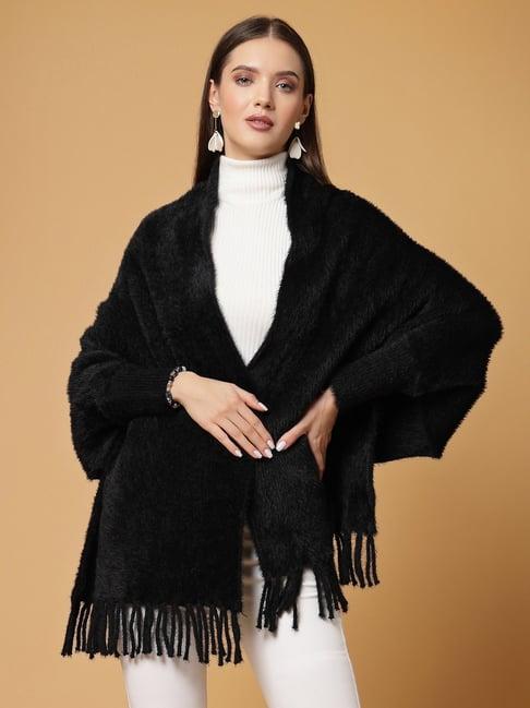 mafadeny black poncho