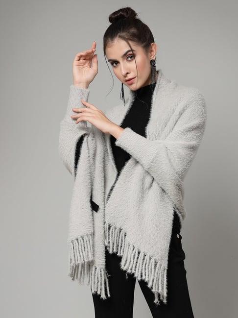 mafadeny grey poncho