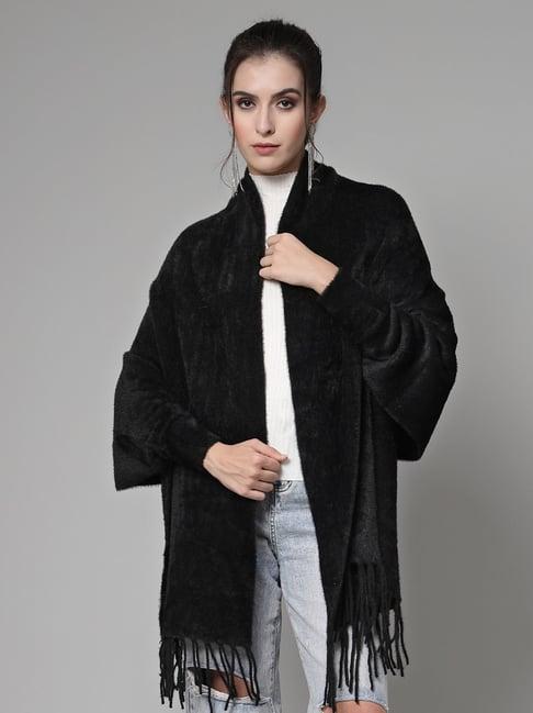 mafadeny black poncho