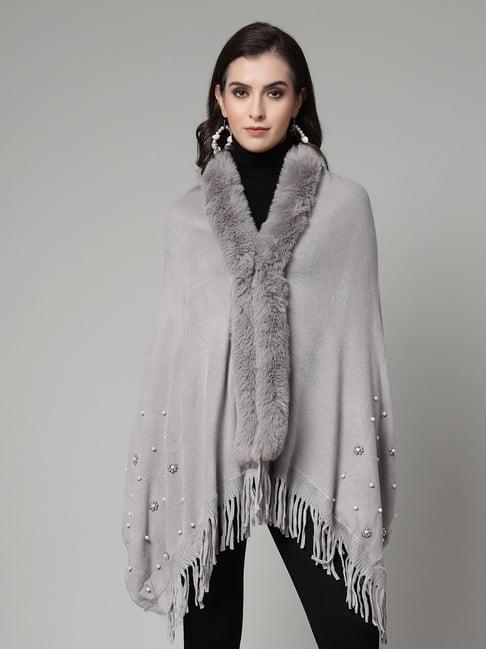 mafadeny grey poncho