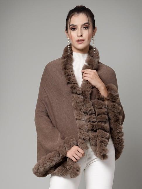 mafadeny brown poncho