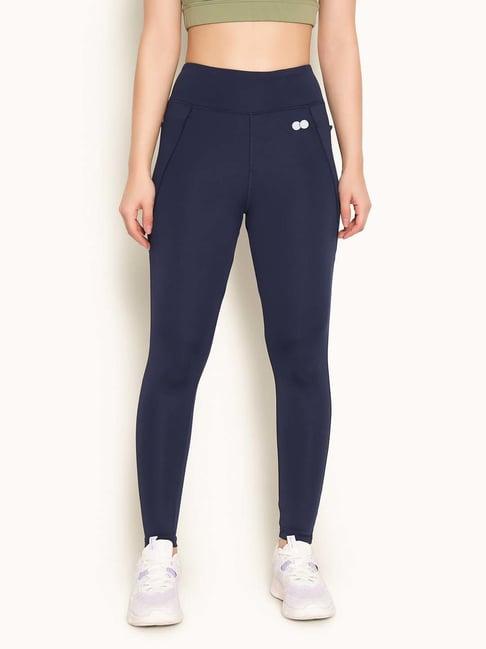 clovia blue high rise sports tights