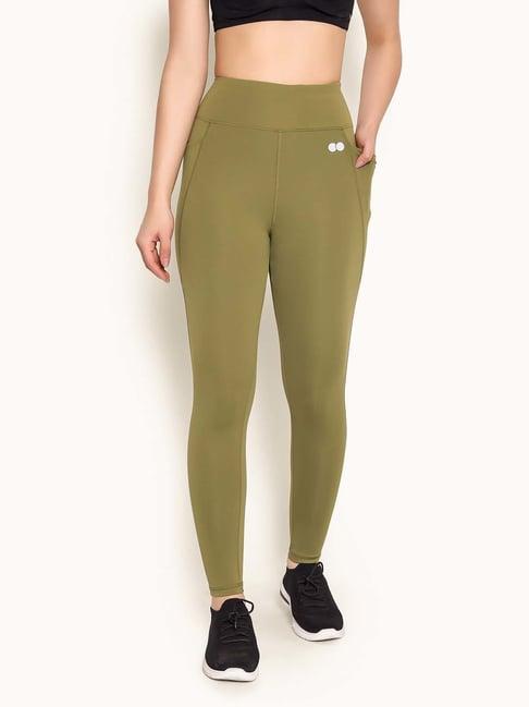 clovia green high rise sports tights