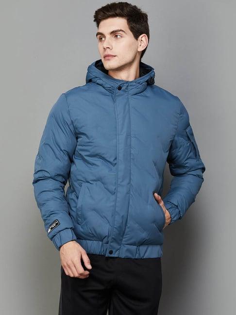 kappa blue slim fit hooded jacket