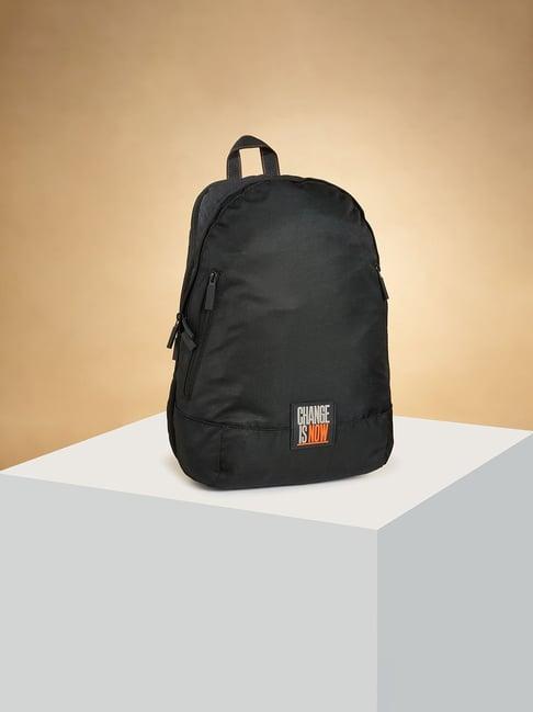 ajile by pantaloons black solid medium backpack - 14 ltrs