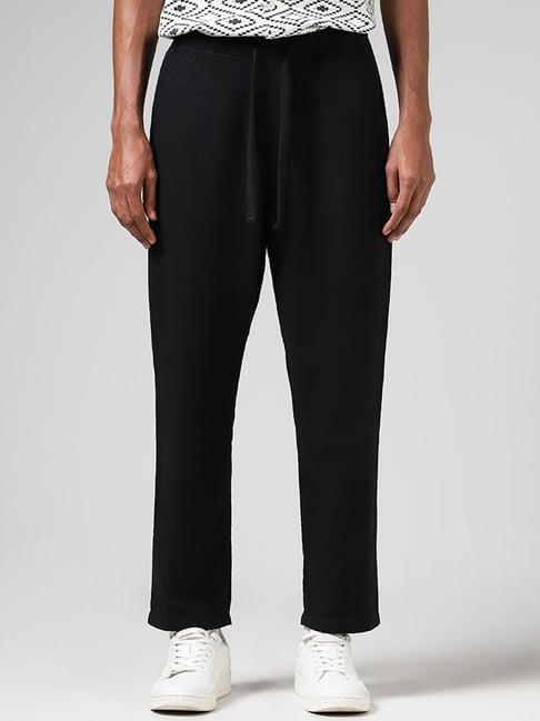 eta by westside self black relaxed fit chinos